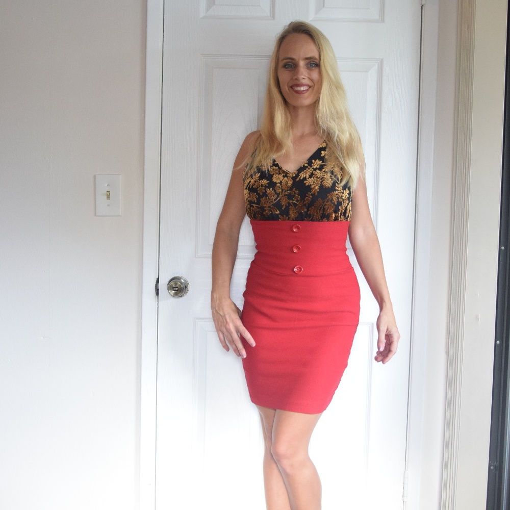 Top 10 Form Fitting Red Pencil Skirt Small